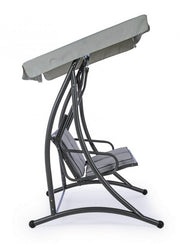 Zwei -Seerer -Stahl -Schaukel -Anthrazitgry 145x120x H185 cm