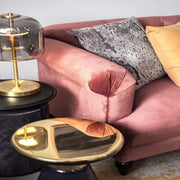 Moderne kombinierte Set von Tavolino-Pouf Annika dunkelgrau