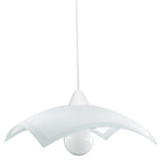 Federung 40x40 mit weißem und Plattenglasrahmen, 1xe27.