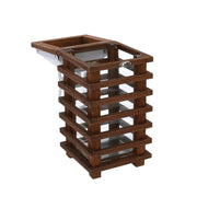 Rechteckige braune Holzlaterne CM15.5x15H35