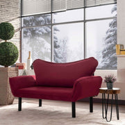 2 Sitzer Bordeaux -Sofa mit Liegearmlehnen Chat 150x65xh cm 80 cm