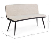 2 -seerer Sofa Beige im Designstil Stoff