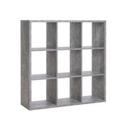Würfelbibliothek 9 Beton Farbkompartimente 107x33xh.107 cm