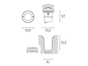Calp.Baskuläre 6W LED 4000k Bascu Stahllinie