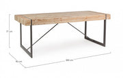 Garrett Urban Industrial Table mit Holzoberteil