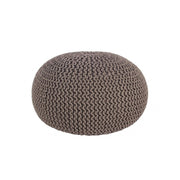 Dunkelgrau gewebter Pouf Bizzotto 80 cm