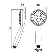 Doccetta Serie Colors con Manico Antiscivolo e 4 Tipi di Getti