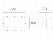 10W LED 4000K Applique White Petit Line