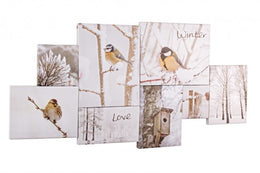 2x Druck auf Leinwand Snowy Landscape 80x40