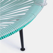 Tisch mit Glas Top Parker Atol D50 cm