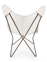 Büffel -Brown -Metall -Sessel