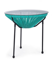 Tisch mit Glas Top Parker Atol D50 cm