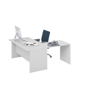 Reverssible Corner Desk Weiß H74X160x160 cm