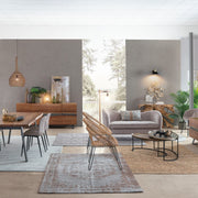 Velluto -Effekt -Sofa 2 Sitze Candis hellgrau