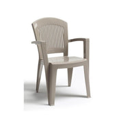 Sessel im Freien in supereleganter Tortora -Schorfharz