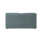 Alenda Sofa 3 Sitze mit quadratfuß dunkler Asche Farbe L 201 x P 92 x H 98 cm