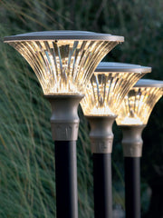 Outdoor -Lampe im Aluminium der Stanze, transparenter Lautsprecher, 60 -mm -Durchmesser, maximal 160 mm Höhe, IP65 Corten