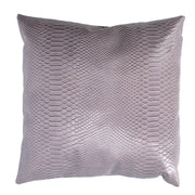 Grau Grau Eco -Leder Kissen CM38X38H38