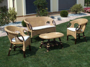 Lounge Lucrezia 4 PCs Rattan C-C Natural Walnut Rattan
