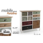 Alter Glaube an Holz im Retro -Stil 95 x 33 x 99 h cm