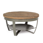 Holztisch und industrielles Stahl CM Ø65X34H