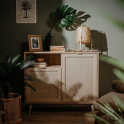 Madia zwei Türen und offenes Fach Vimini Bali 101x40x H87 cm