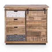 Credenka 1 Tür 4 Schubladen Tudor CM 90 x 35 x 85 h cm