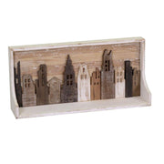 Shabby Regal mit Häusern 82 x 20 x 38 h cm cm