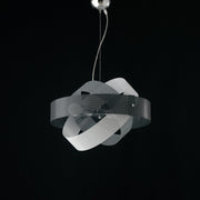 Moderne Hängebsuspension Kronleuchter weiß grau 2 Lichter Durchmesser 47x H13 cm