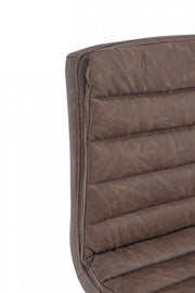 Vintage Bar Stool Eco -Lederbraun mit 41 x 50 x 94,5 cm cm