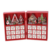 Rot -LED -Holzkalender CM36X6H24