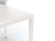 4x Similuod und weißer Sitzstuhl 49x56x82H CM