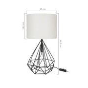 Schwarz weiße Schreibtischlampe Urban 25x H46,5 cm