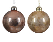 Weihnachtskugelglas mit Gold und zwei gepflegten Gold- und Silber -Pailletten verschiedene Farbe Ø 8 cm