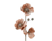 Samtblume mit Brillantini L 10 x P 10 x H 56 cm