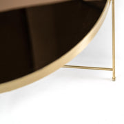 Temperierer Glas Tisch und Metall - 70 x 70 x 40h