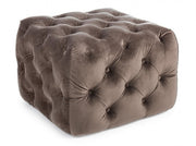 Pouf in Velvet Tortora Evan S 62x62x H46 cm