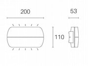 Applique 5W+5W LED 4000K Graphit Kissenlinie
