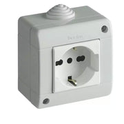 Schuko Bipasso Socket mit IP40 -Fall.