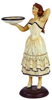 Frau mit Schüssel QS-1748 cm. 15 x 7 H 32