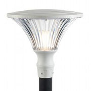Outdoor -Lampe im Aluminium der Stanze, transparenter Lautsprecher, 60 mm Durchmesser, maximale Höhe 160 mm, weißer IP65