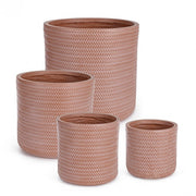 Set4 p.vaso tressage cil Terrakotta
