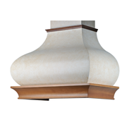 Hood aufstrebende Bombenanschläge in Edelstahl- und Holzrahmen 90 cm