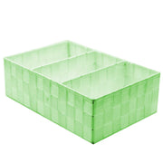 Hellgrüne Polyesterschublade 3 Rechteckige Kompartimente CM31X21H10