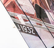 Druck auf Holz mit mehrfarbigen Leinwand 60x100 cm