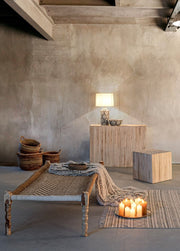 Mobile Konsole weißes Holz Ermitas