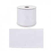 12x Lux White Glitter Ribbon 4m Display12