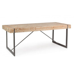 Garrett Urban Industrial Table mit Holzoberteil