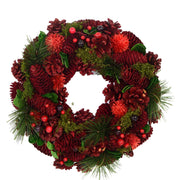 Coroncina mit roten Kiefernkegeln CM Ø45