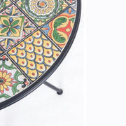 Naxos Stahltisch mit 60d cm Keramikoberteil